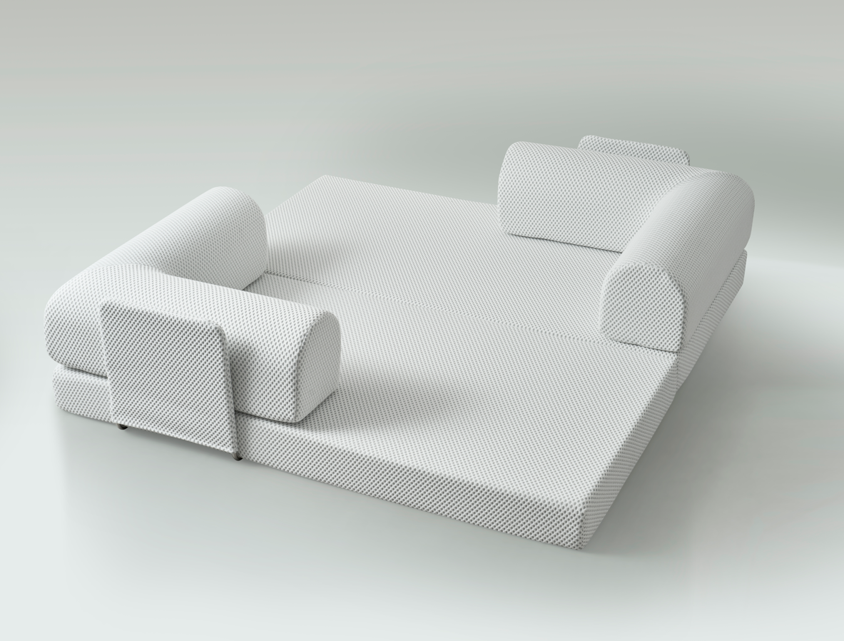 Modern Phaf sofa with plush beige cushions and wooden legs, showcasing a comfortable, stylish living room furniture piece.