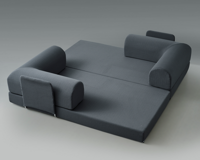 Comfortable Phaf sofa with plush cushions and modern design, featuring neutral fabric upholstery and wooden legs.