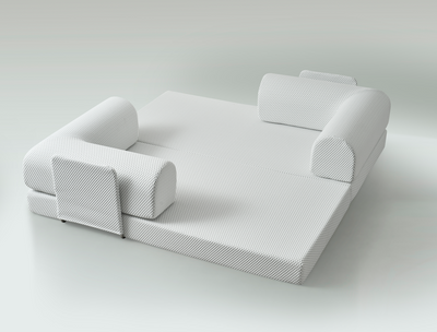 Modern Phaf sofa with plush beige cushions and wooden legs, showcasing a comfortable, stylish living room furniture piece.