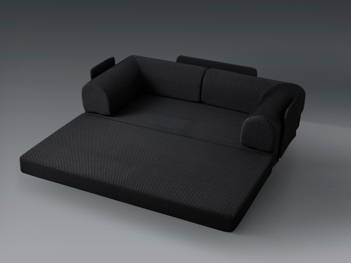 Modern Phaf sofa with plush fabric upholstery and sleek design, showcasing its comfortable seating and contemporary style.