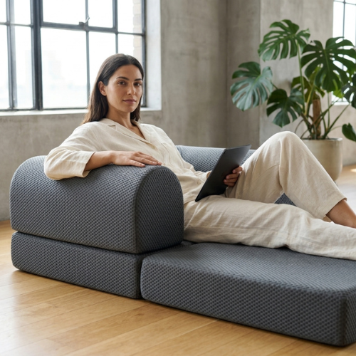 Phaf single sofa with modern design, featuring plush cushions and sleek upholstery, ideal for compact living rooms.