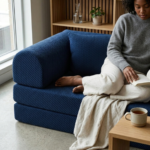 Comfortable Phaf sofa with plush cushions and modern design, featuring neutral upholstery for stylish living room seating.