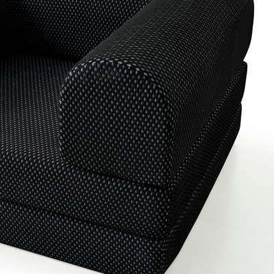 Black Phaf single sofa with modern design, featuring plush upholstery and sleek lines for contemporary living spaces.