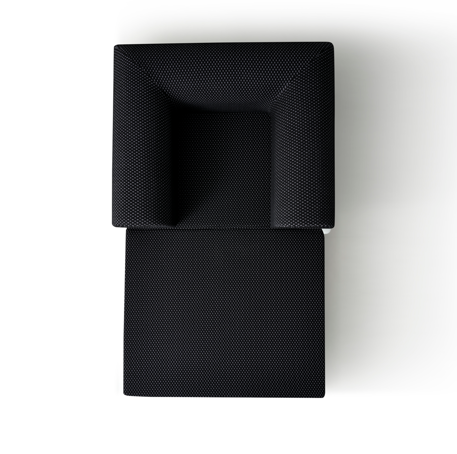 Black Phaf Single Sofa with sleek design and plush cushions, perfect for modern living spaces.