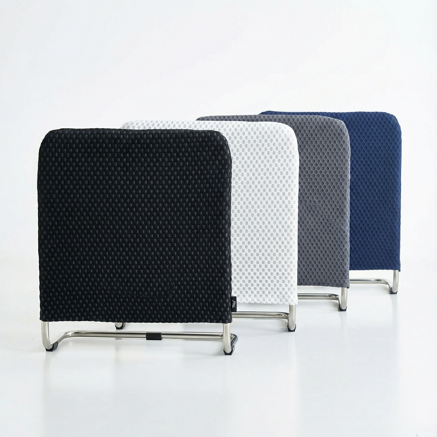 Phaf supporting bars lined up diagonally, showcasing durable metal construction and versatile use in industrial or workshop settings.