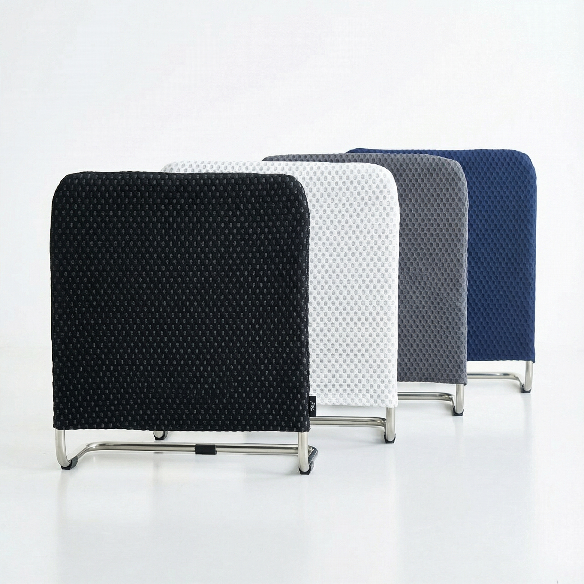 Phaf supporting bars lined up diagonally, showcasing durable metal construction and versatile use in industrial or workshop settings.