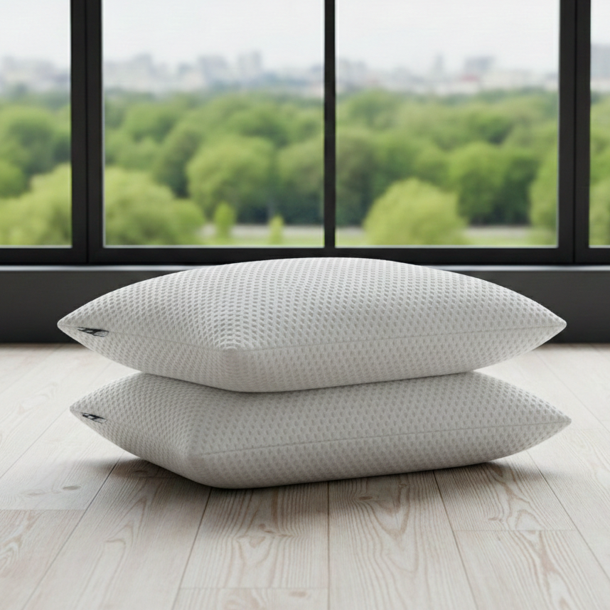 Pair of Phaf Cusheez Pillows in a 2-pack, featuring soft fabric and supportive design, ideal for comfortable sleeping.