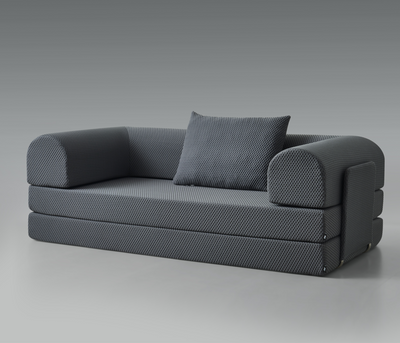 Gray Phaf sofa with plush cushions and sleek design, showcasing a modern living room setup.