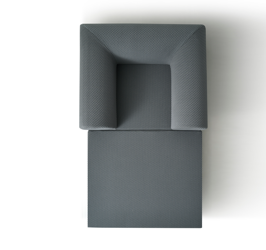 Gray Phaf single sofa with sleek modern design, featuring plush cushioning and a minimalist frame for comfortable seating.