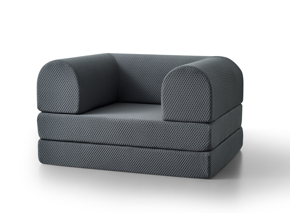 Gray Phaf Single Sofa with plush upholstery and sleek design, perfect for modern living spaces.
