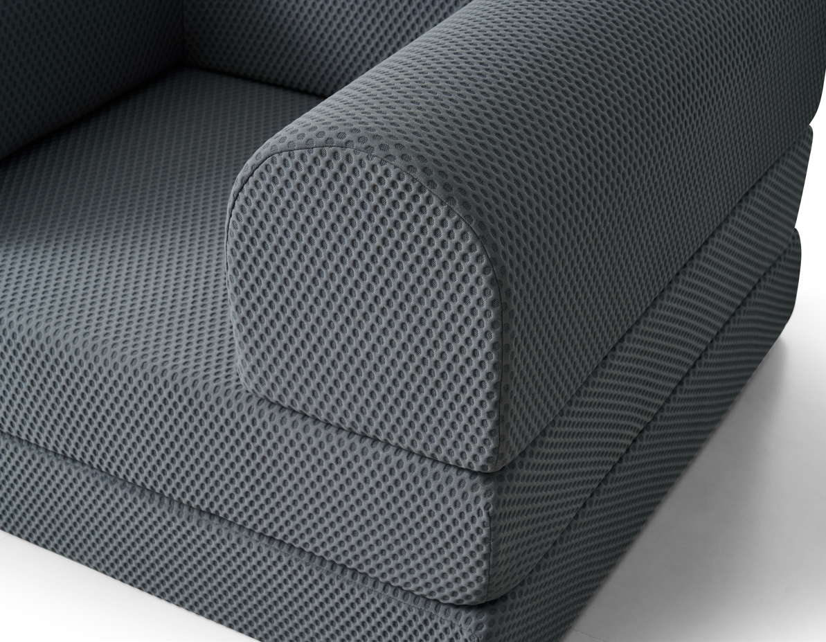 Gray Phaf Single Sofa with plush cushions and modern design, perfect for compact living spaces.