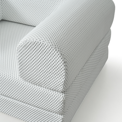 White Phaf Single Sofa with sleek design and cushioned seat, perfect for modern living spaces.